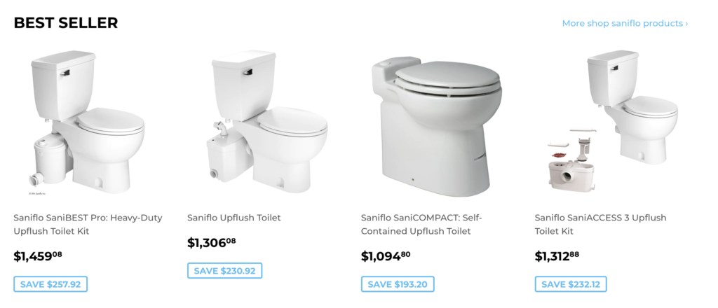 UpFlush Toilets can be Expensive